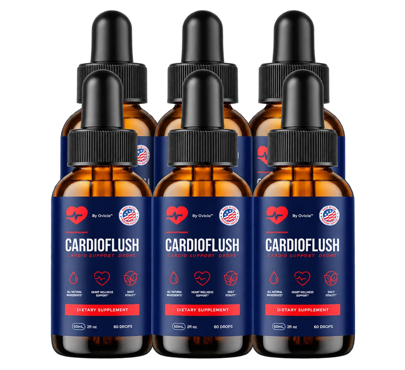 Six bottles of CardioFlush — the Buy 3, Get 3 Free bundle